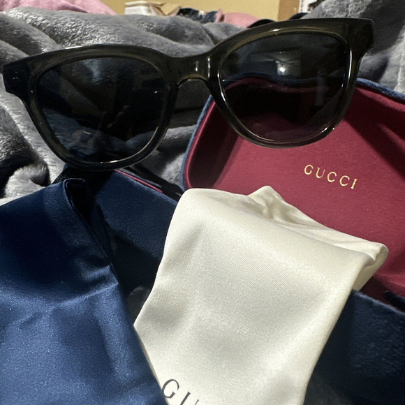 GUCCI GG1116S-003 SQUARE GREY Unisex Men’s Women’s Sunglasses - Picture 2 of 11